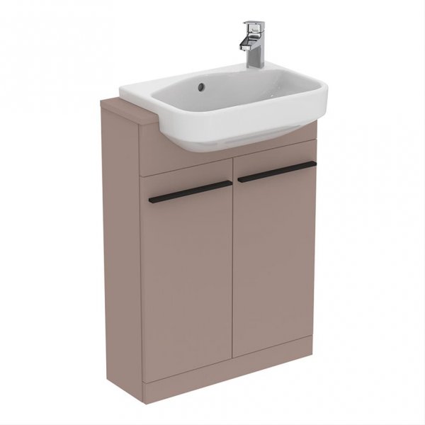 Ideal Standard i.life S 60cm Compact Semi-Countertop Matt Greige Washbasin Unit