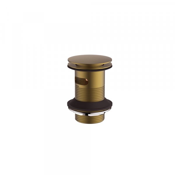 Britton Hoxton Slotted Click Clack Brushed Brass Basin Waste
