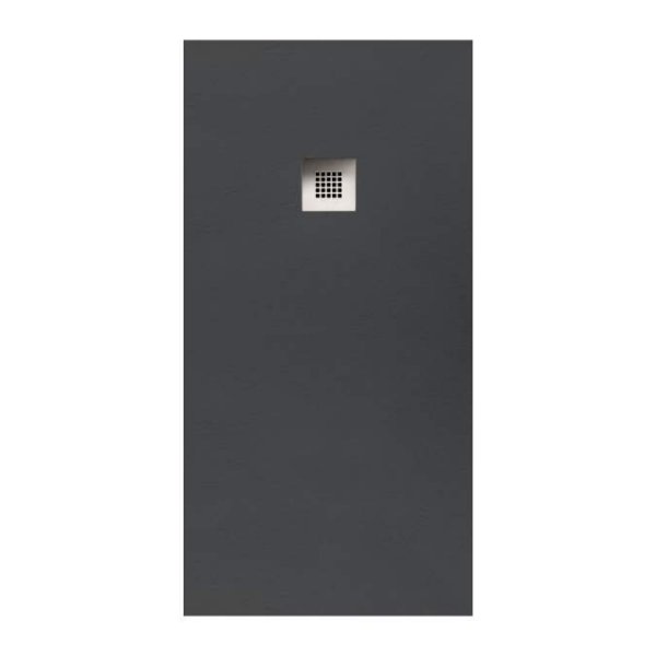 Sommer Essenza 1700 x 700mm Graphite Slate Shower Tray - Offset Waste