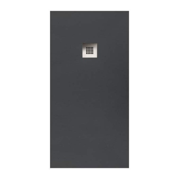 Sommer Essenza 1400 x 800mm Graphite Slate Shower Tray - Offset Waste