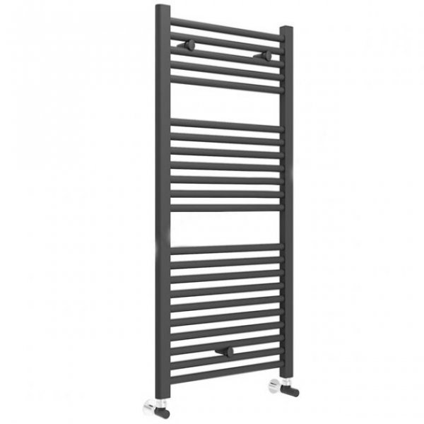 Essential Straight Matt Black 1110 x 500mm Towel Warmer