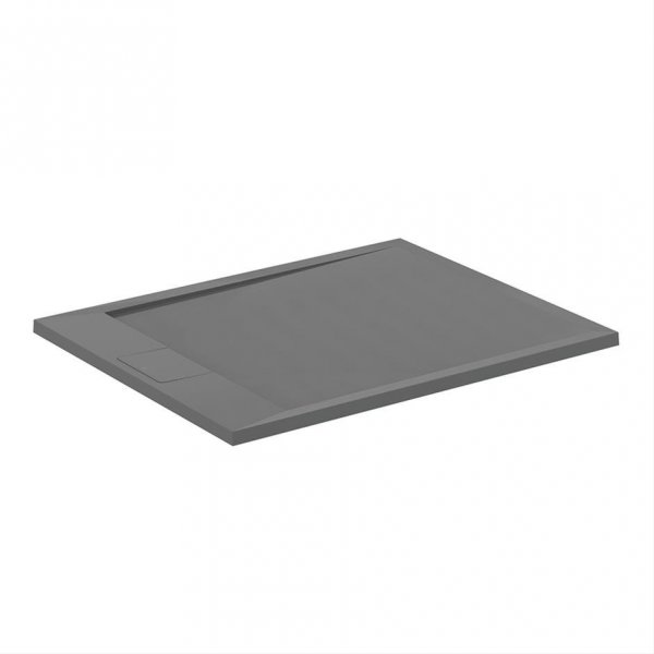 Ideal Standard i.life Ultra Flat S 1200 x 800mm Rectangular Shower Tray with Waste - Concrete Grey