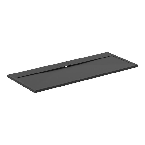 Ideal Standard i.life Ultra Flat S 1700 x 700mm Rectangular Shower Tray with Waste - Jet Black