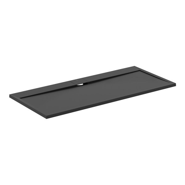 Ideal Standard i.life Ultra Flat S 1800 x 800mm Rectangular Shower Tray with Waste - Jet Black