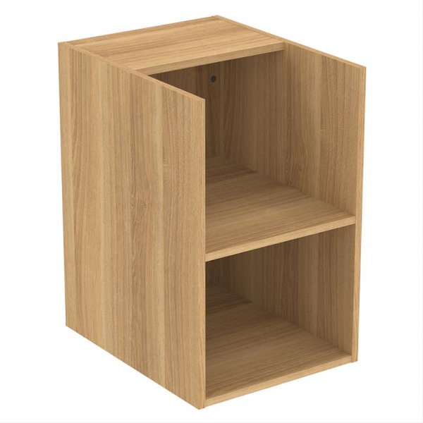 Ideal Standard i.life B Natural Oak Side Unit for Vessel Basins with 2 Shelves