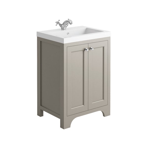 Harrogate Brunswick Dovetail Grey 600mm Vanity Unit with Basin