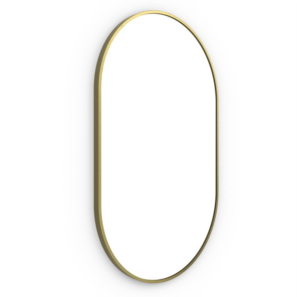 Origins Living 800 x 500mm Docklands Capsule Mirror - Brushed Brass