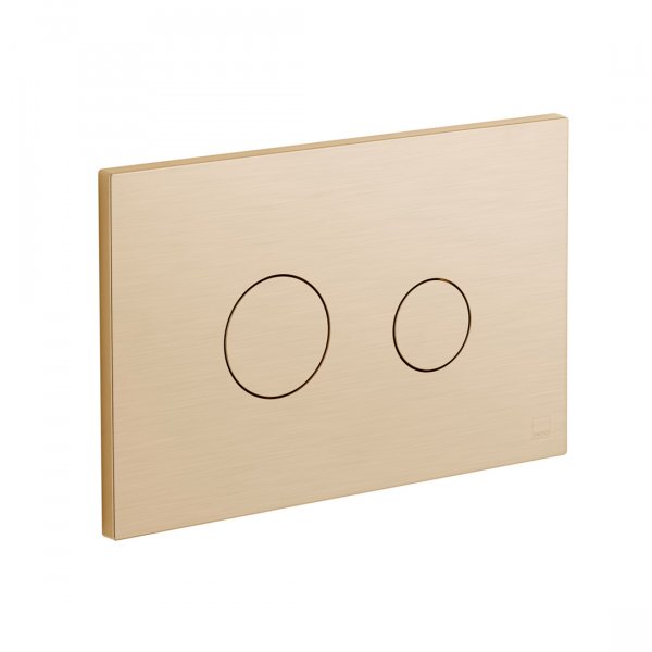 Vado Individual Round Button Flush Plate - Brushed Gold