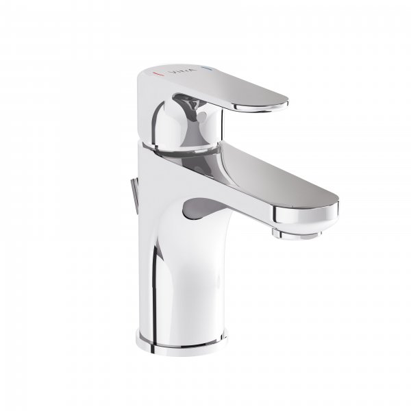 Vitra Root Compact Basin Mixer with Pop-up Waste - Chrome