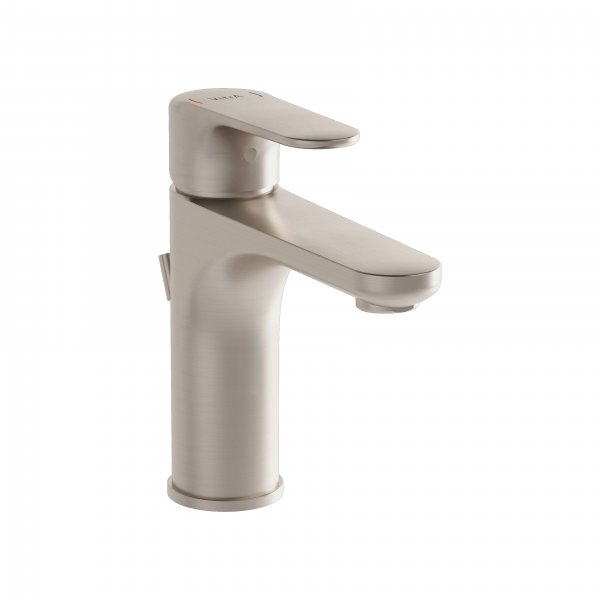 Vitra Root Basin Mixer with Pop-up Waste - Brushed Nickel