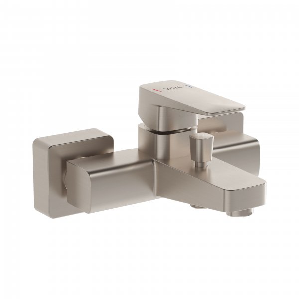 Vitra Root Square Bath Mixer - Brushed Nickel