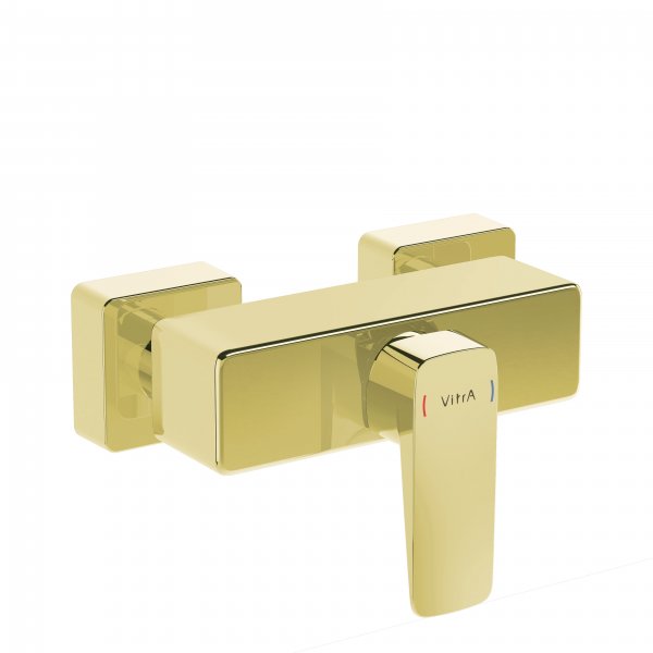 Vitra Root Square Shower Mixer - Gold