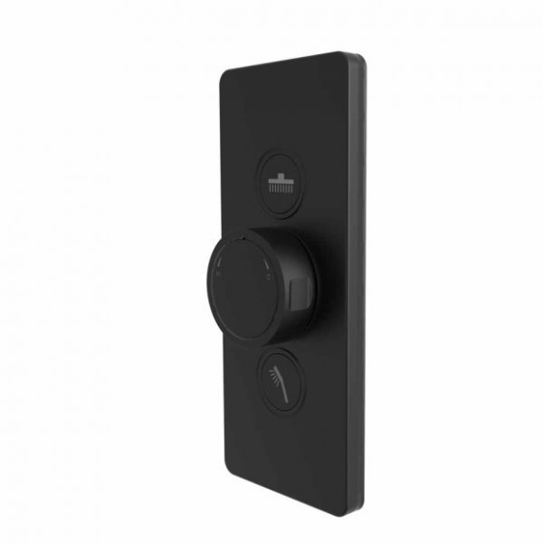 Tavistock Axiom Dual Function Push Button Shower Valve - Black