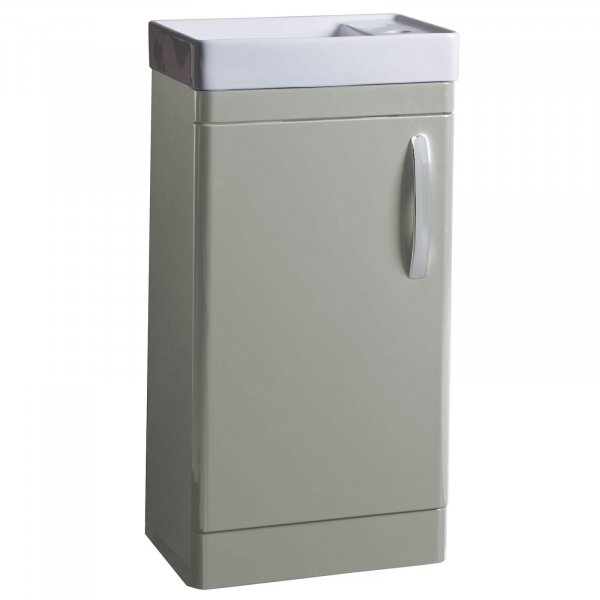 Tavistock Compass 450mm Cloakroom Unit and Basin - Gloss Light Grey