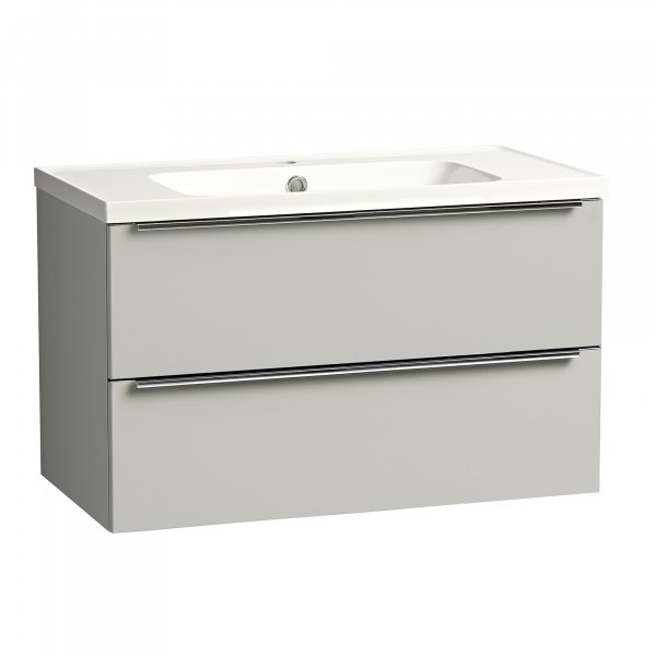 Tavistock Cadence Gloss Light Grey 800mm Wall Mounted Unit & Basin