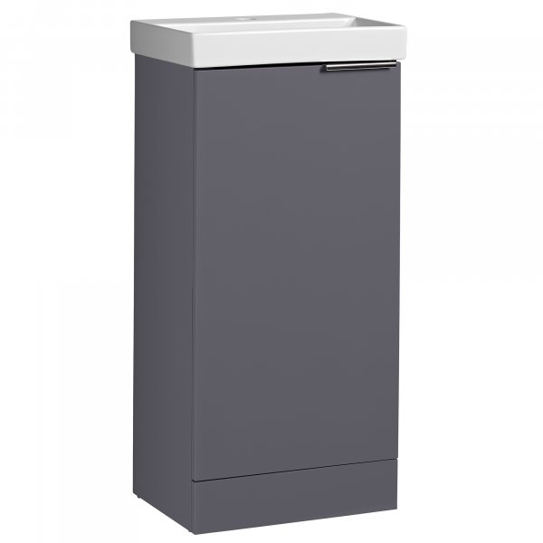 Tavistock Cadence Storm Grey 400mm Cloakroom Unit & Basin