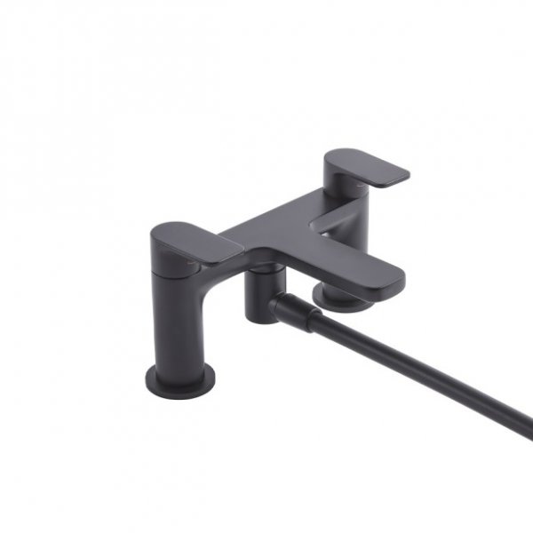 Tavistock Savour Black Deck Mounted Bath Shower Mixer