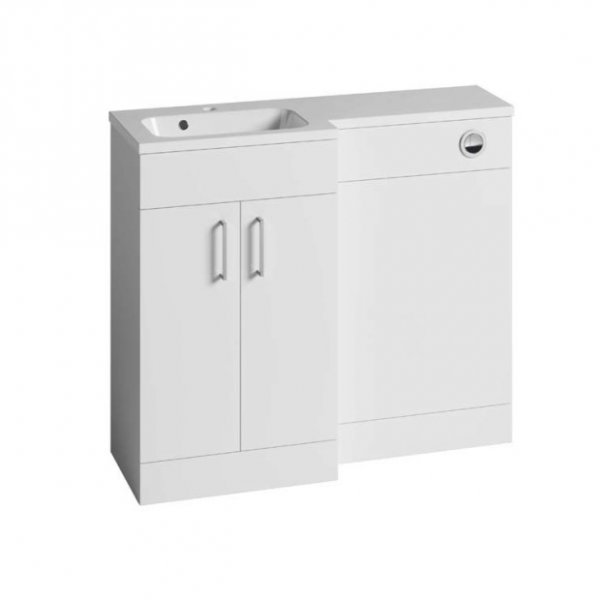 Tavistock Nexus Gloss White 1000mm Back to Wall Basin Unit - Left Hand