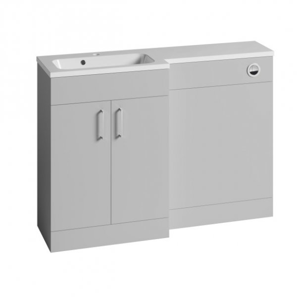 Tavistock Nexus Light Grey 1200mm Back to Wall Basin Unit - Left Hand