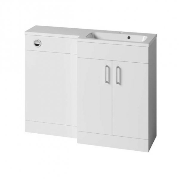 Tavistock Nexus Gloss White 1100mm Back to Wall Basin Unit - Right Hand