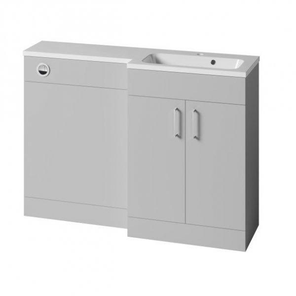 Tavistock Nexus Light Grey 1200mm Back to Wall Basin Unit - Right Hand