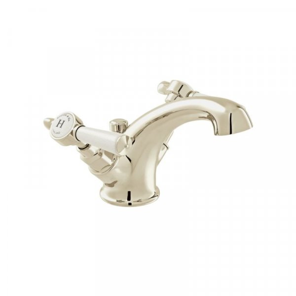 Booth & Co. Axbridge Lever Mono Basin Mixer with Pop-Up Waste - Nickel