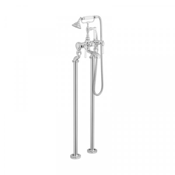 Booth & Co. Axbridge Lever Floor Standing Bath Shower Mixer - Chrome