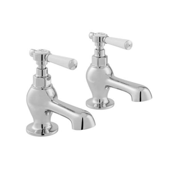 Booth & Co. Axbridge Lever Bath Pillar Taps - Chrome