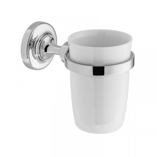 Booth & Co. Axbridge Ceramic Tumbler and Holder - Chrome