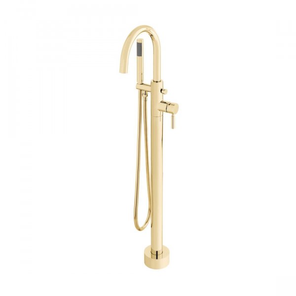 Vado Individual Origins Floor Standing Bath Shower Mixer - Bright Gold