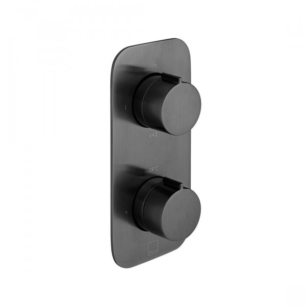 Vado Individual Tablet Altitude 2 Outlet Thermostatic Shower Valve With All-Flow Function - Brushed Black