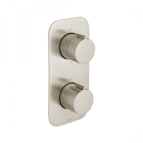 Vado Individual Tablet Altitude 2 Outlet Thermostatic Shower Valve With All-Flow Function - Brushed Nickel