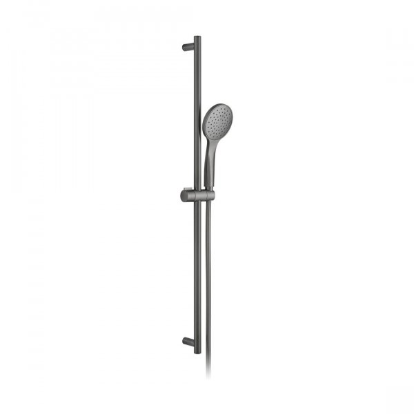 Vado Individual Round Single Function Air-Injection Slide Shower Rail Kit - Brushed Black
