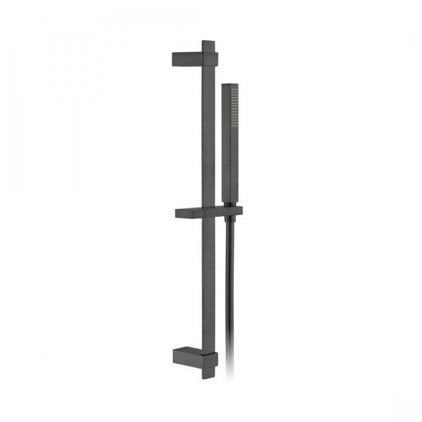 Vado Individual Showering Solutions Square Single Function Slide Shower Rail Kit - Brushed Black