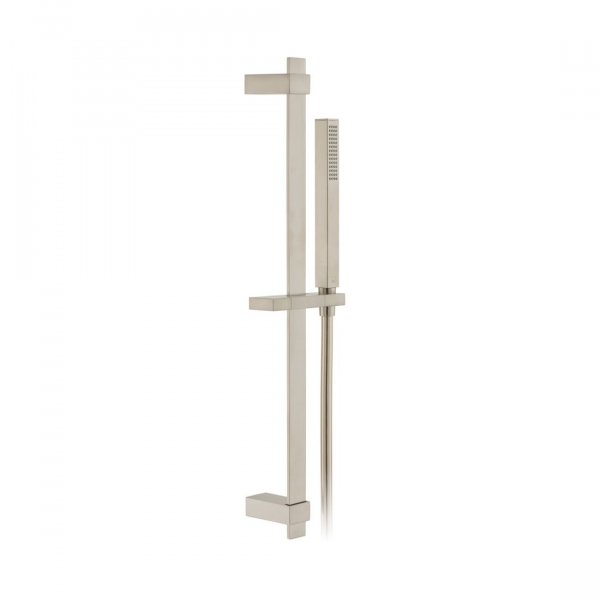 Vado Individual Square Single Function Slide Shower Rail Kit - Brushed Nickel