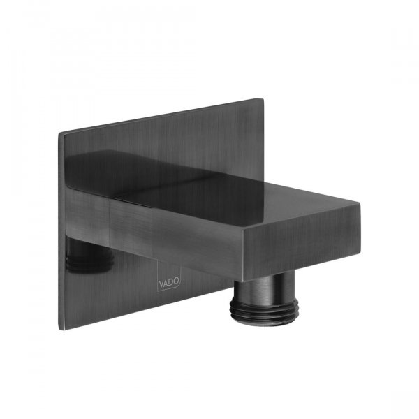 Vado Individual Square Wall Outlet - Brushed Black