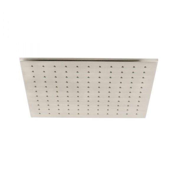 Vado Individual Square Slimline Shower Head - Brushed Nickel 300mm (12