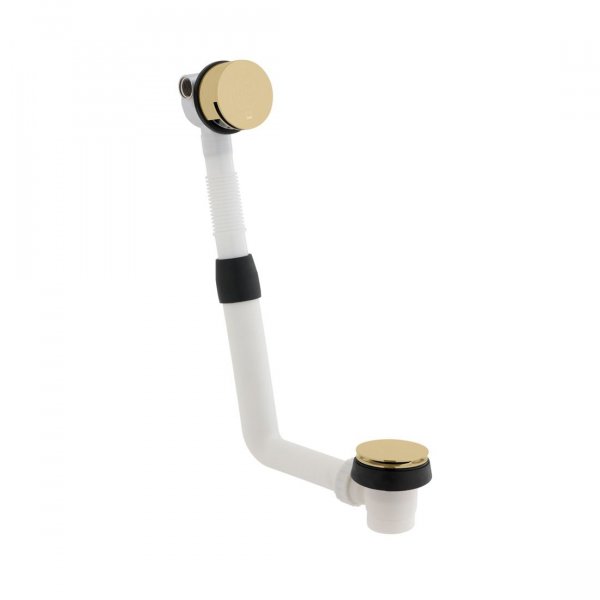 Vado Individual Push Type Bath Filler Waste & Overflow - Brushed Gold