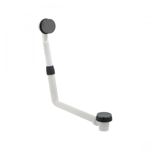 Vado Individual Push Type Bath Waste & Overflow - Brushed Black