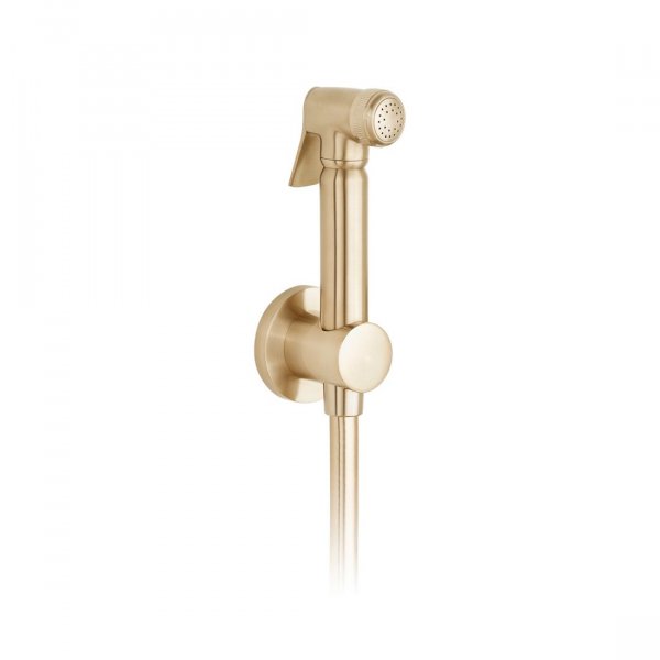 Vado Individual Wastes & Fittings Luxury Shattaf Handset With Wall Bracket - Brushed Gold