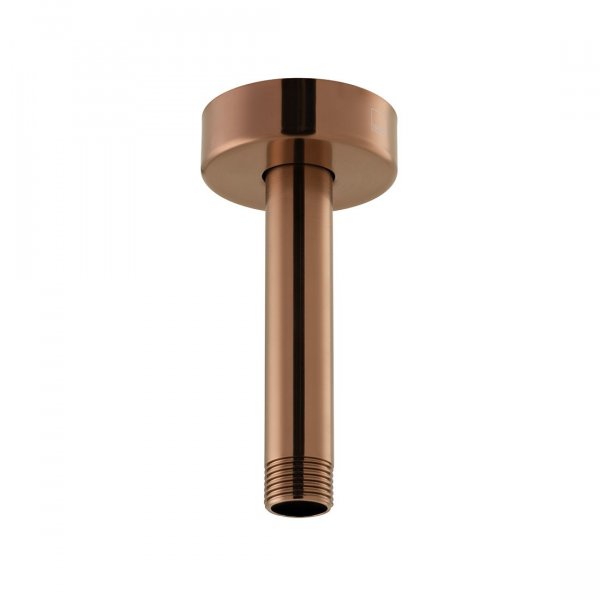 Vado Individual Fixed Head Ceiling Mounting Shower Arm - Brushed Bronze 100mm (4