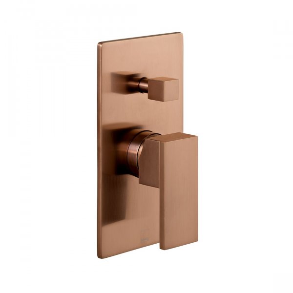 Vado Individual Notion 2 Outlet Manual Shower Valve With Diverter - Brushed Bronze