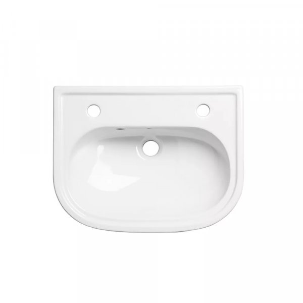 Tavistock Lansdown Slim Depth Semi-Countertop 2 Taphole Basin