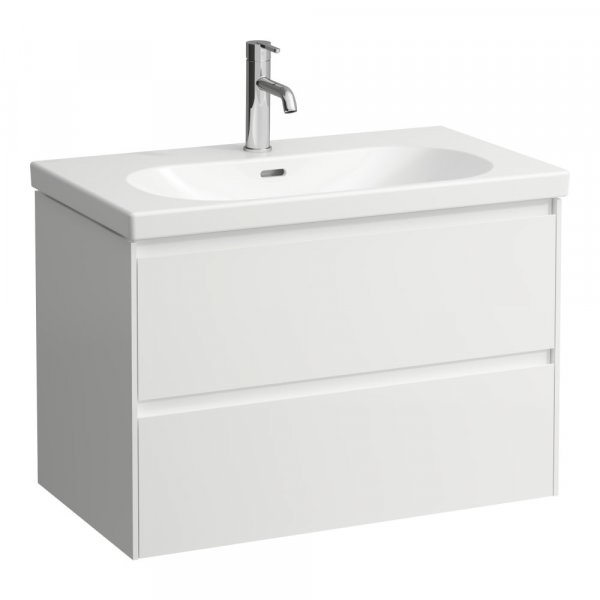 Laufen Lani Gloss White 800mm 2 Drawer Vanity Unit