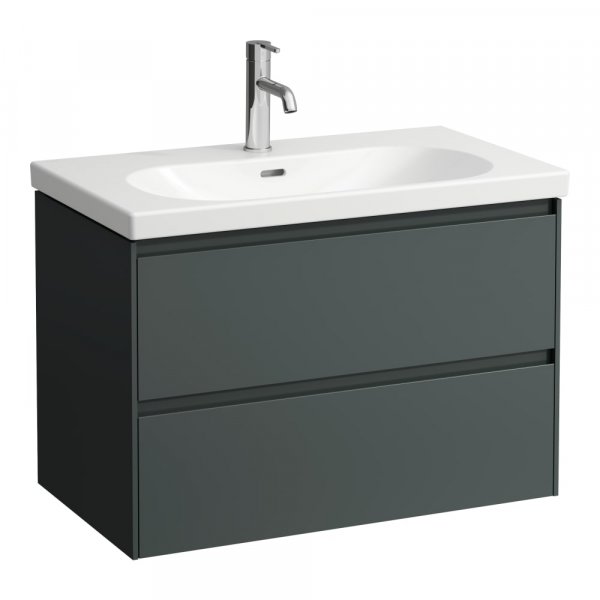 Laufen Lani Traffic Grey 800mm 2 Drawer Vanity Unit