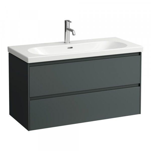 Laufen Lani Traffic Grey 1000mm 2 Drawer Vanity Unit