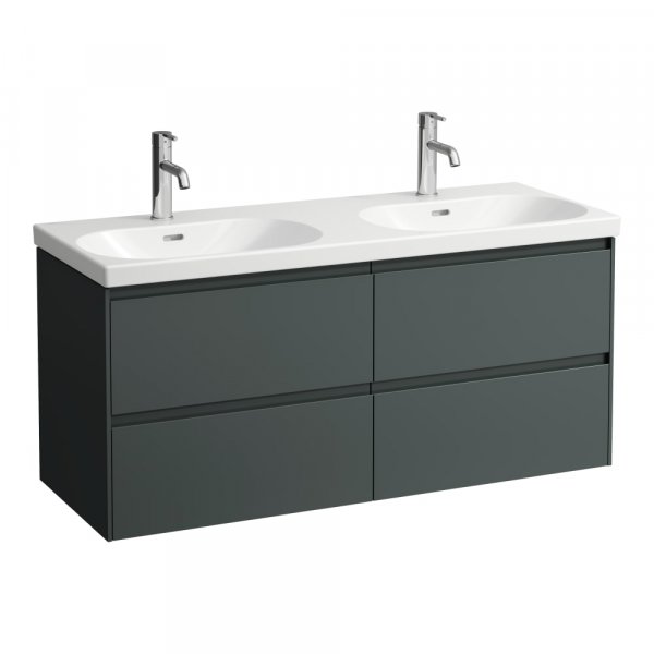 Laufen Lani Traffic Grey 1200mm 4 Drawer Vanity Unit