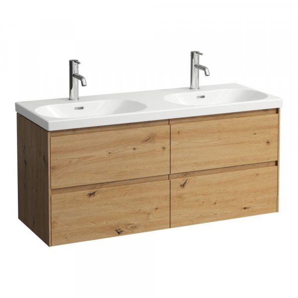 Laufen Lani Wild Oak 1200mm 4 Drawer Vanity Unit