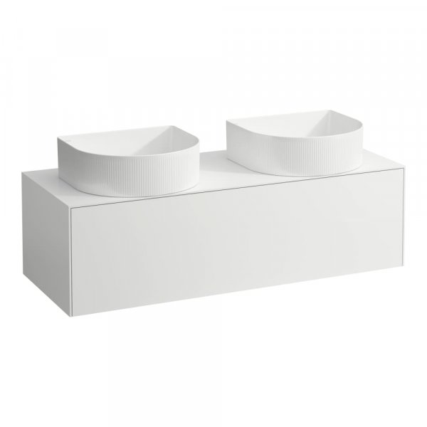 Laufen Sonar 1200mm Matt White Drawer Element with Left & Right Cutouts