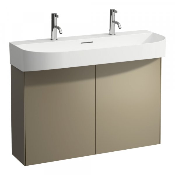 Laufen Sonar 1000mm Titanium (Lacquered) 2 Door Vanity Unit